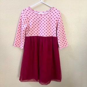 Cute pink/burgundy heart dress♥️💗